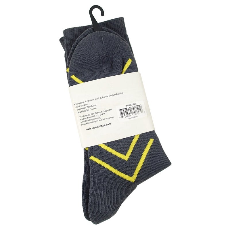 Luso Aviation Runway Design, Aviation-Themed Premium Crew Socks 1-Pair - Image 3